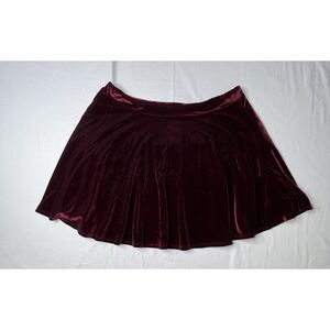 Rolla Coster WOMENS Medium‎  Velvet Skirt Red Burgundy Pull On